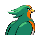 Swellow shiny back-facing sprite from Pokémon Platinum