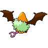 Swoobat shiny back-facing sprite from Pokémon White 2