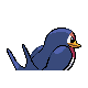 Taillow back-facing sprite from Pokémon HeartGold