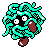 Tangela front-facing sprite from Pokémon Silver