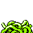 Tangela shiny back-facing sprite from Pokémon Silver