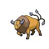 Tauros front-facing sprite from Pokémon White 2