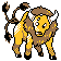 Tauros front-facing sprite from Pokémon Silver