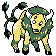 Tauros shiny front-facing sprite from Pokémon Silver