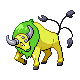 Tauros shiny front-facing sprite from Pokémon SoulSilver