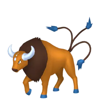 Tauros front-facing sprite from Pokémon Y