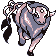 Tauros front-facing sprite from Pokémon Blue