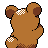 Teddiursa back-facing sprite from Pokémon Crystal