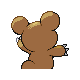 Teddiursa back-facing sprite from Pokémon Diamond