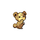 Teddiursa front-facing sprite from Pokémon Diamond