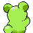Teddiursa shiny back-facing sprite from Pokémon Silver