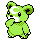 Teddiursa shiny front-facing sprite from Pokémon Silver