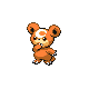 Teddiursa front-facing sprite from Pokémon SoulSilver