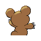 Teddiursa back-facing sprite from Pokémon Platinum