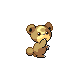 Teddiursa front-facing sprite from Pokémon Platinum