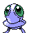 Tentacool shiny back-facing sprite from Pokémon Gold