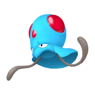 Tentacool front-facing sprite from Pokémon Brilliant Diamond