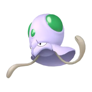 Tentacool shiny front-facing sprite from Pokémon Brilliant Diamond