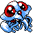 Tentacruel front-facing sprite from Pokémon Gold