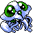Tentacruel shiny front-facing sprite from Pokémon Gold