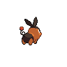 Tepig back-facing sprite from Pokémon Black