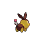 Tepig shiny back-facing sprite from Pokémon Black