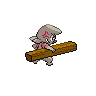 Timburr back-facing sprite from Pokémon Black