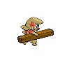 Timburr shiny back-facing sprite from Pokémon Black