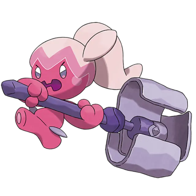 Tinkatuff, the Hammer Pokémon — Fairy/Steel-type Pokémon official artwork