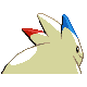 Togekiss shiny back-facing sprite from Pokémon Diamond