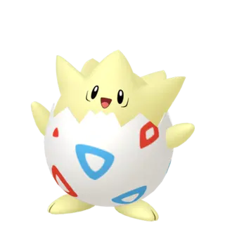 Togepi front-facing sprite from Pokémon Shield