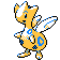 Togetic shiny front-facing sprite from Pokémon Silver