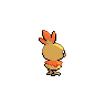 Torchic shiny back-facing sprite from Pokémon White 2