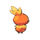 Torchic back-facing sprite from Pokémon Pearl