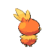 Torchic back-facing sprite from Pokémon SoulSilver