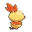 Torchic shiny back-facing sprite from Pokémon Sapphire