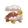 Torkoal shiny back-facing sprite from Pokémon White 2