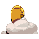 Torkoal shiny back-facing sprite from Pokémon Pearl