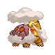 Torkoal shiny front-facing sprite from Pokémon Pearl