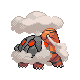 Torkoal front-facing sprite from Pokémon HeartGold