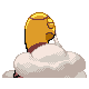 Torkoal shiny back-facing sprite from Pokémon HeartGold