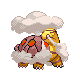 Torkoal shiny front-facing sprite from Pokémon HeartGold