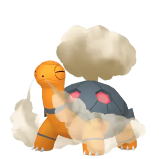 Torkoal front-facing sprite from Pokémon Scarlet/Violet: The Indigo Disk