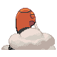 Torkoal back-facing sprite from Pokémon Platinum
