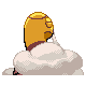 Torkoal shiny back-facing sprite from Pokémon Platinum