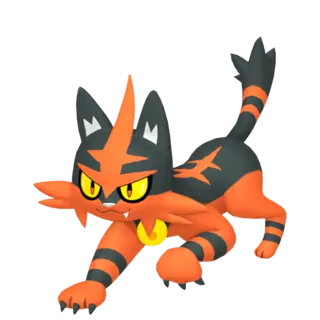 Torracat front-facing sprite from Pokémon Ultra Moon