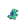 Totodile shiny back-facing sprite from Pokémon White
