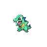 Totodile shiny front-facing sprite from Pokémon White