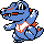 Totodile front-facing sprite from Pokémon Crystal