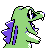 Totodile shiny back-facing sprite from Pokémon Crystal